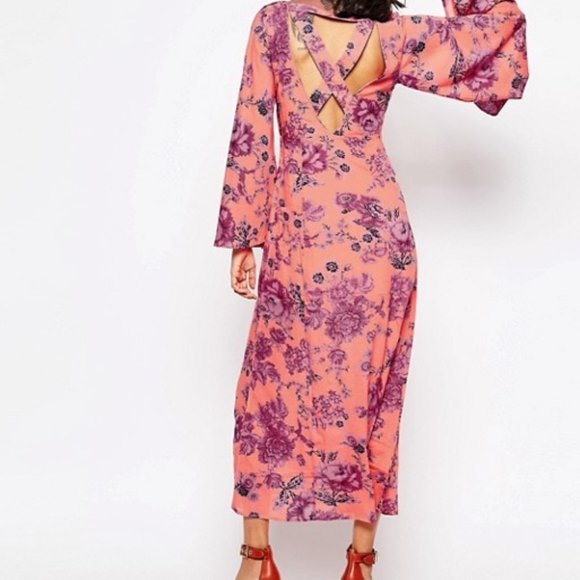 NWT Free People Melrose Floral Open Back Maxi - Picture 2 of 15